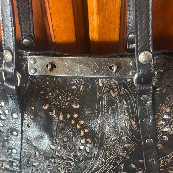Patrica Nash Elegant Black Studded Tote Bag - Picture 3 of 11